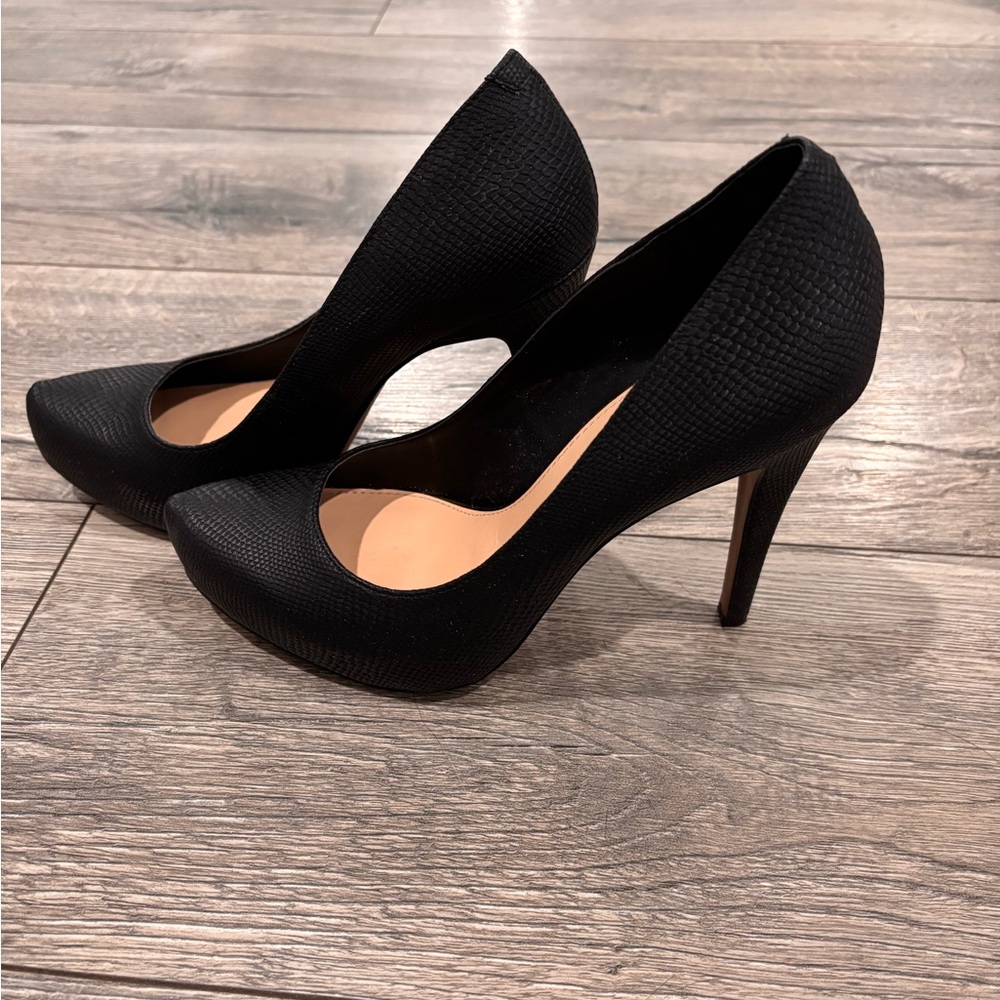 Black Snakeskin Heels